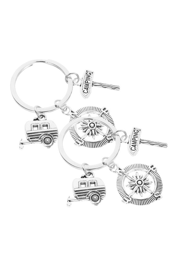 2-Pack Camping Key with Sturdy Metal , Ideal for Keychains, Backpacks, Handbags, and Outdoor Use