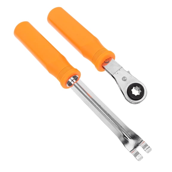 CTIRCHIU 2Pcs Car Brake Release Ratcheting Wrench with Precision Control and Durable Orange Handle