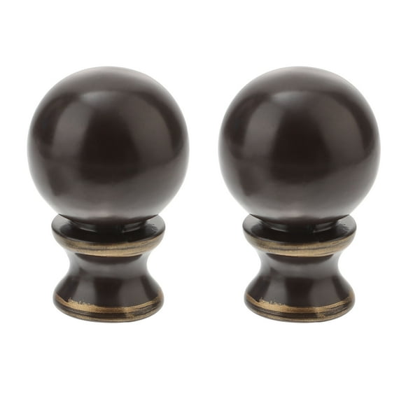 CTIRCHIU Set of 2 Coffee Iron Lamp Finials for Table and Floor Lamps, Size 1.5 x 0.9 x 0.9 inches