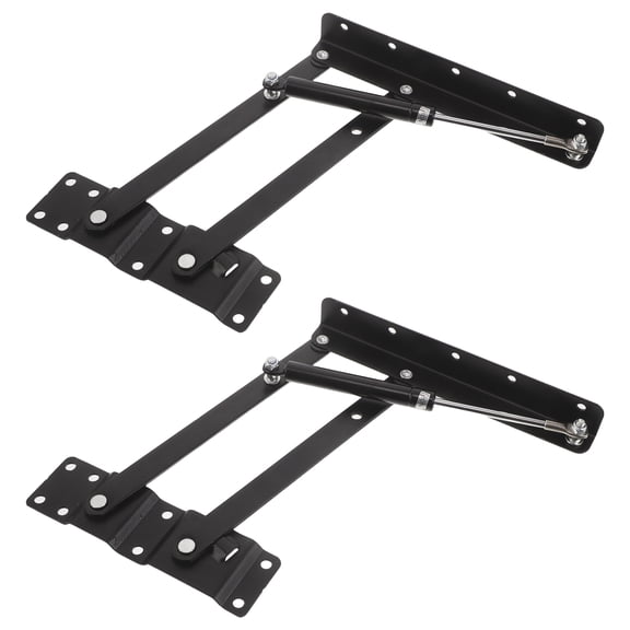 CTIRCHIU 2-Pack Black Folding Table Lift Hinges with Gas Spring for Smooth Lift Top Hardware Support