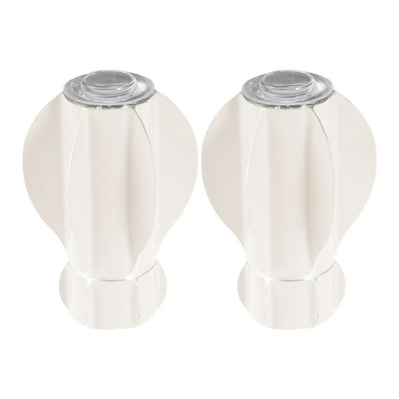 CTIRCHIU 2Pcs White Aluminum Alloy Curtain Rod Ends with Star Fruit Design Decorative Caps for 28Mm Rods