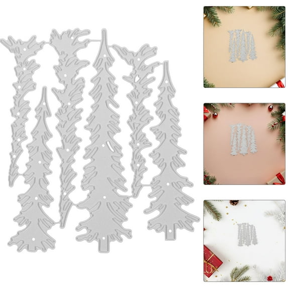CTIRCHIU Christmas Tree Mold Metal Cutting Dies Silver for Crafting and Decorating