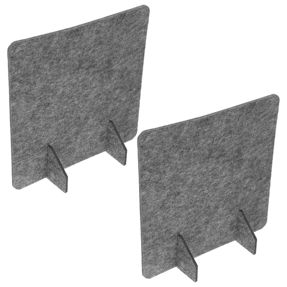 CTIRCHIU 2-Pack Dark Grey Felt Desk Partition Panels for Office Privacy Divider, Freestanding Table Screen, Noise Reduction