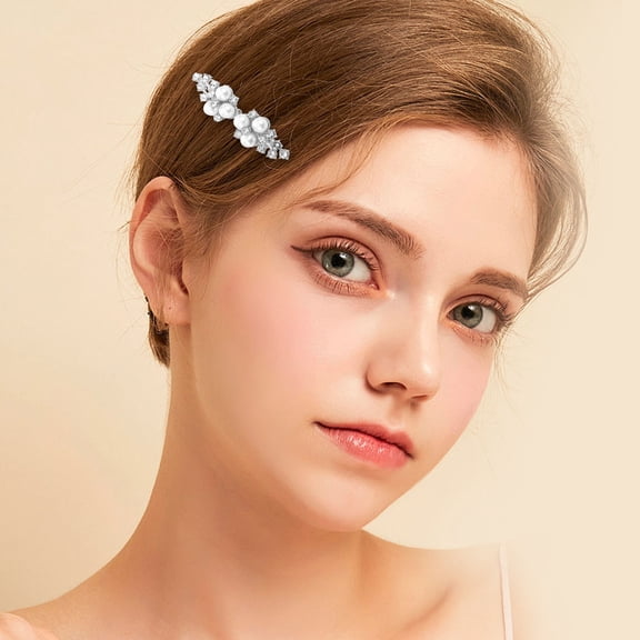 CTIRCHIU Stylish Floral Design Metal Hair Comb for Brides Wedding Day Accessory 2Pcs