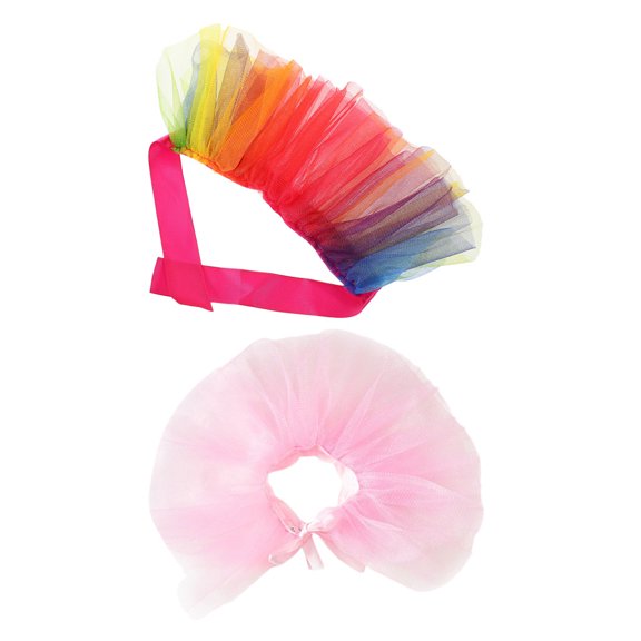 CTIRCHIU 2Pcs Dog Tutu Skirt Assorted Colors Pet Dress with Shimmering Fabric for Holiday Parties