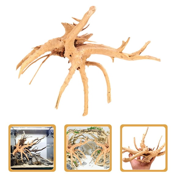 CTIRCHIU 2Pcs Driftwood for Fish Tank Dujuan Wood Natural Atmosphere Aquarium Supplies 5.89X3.14X1.97in