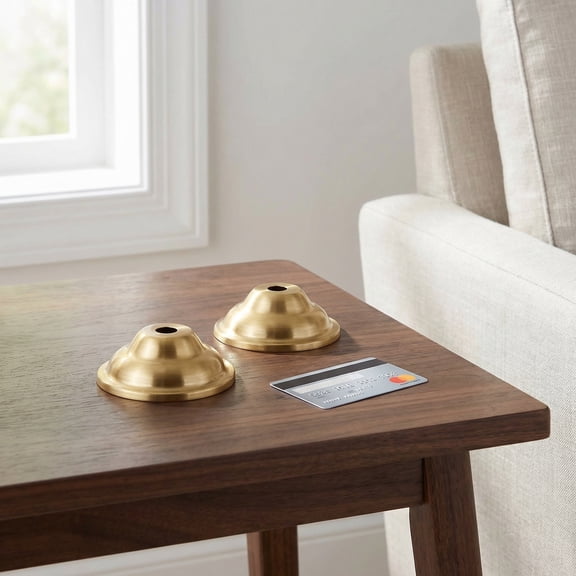 CTIRCHIU 2Pcs Durable Brass Lamp Finial Caps Decorative Ceiling Light Cover Plates