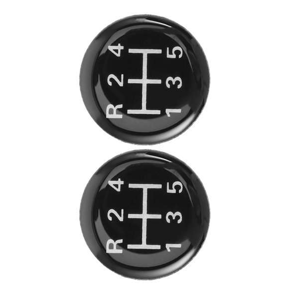 CTIRCHIU 2-Pack Black Manual Transmission Gear Shift Knob Stickers for Car Interior Accessories