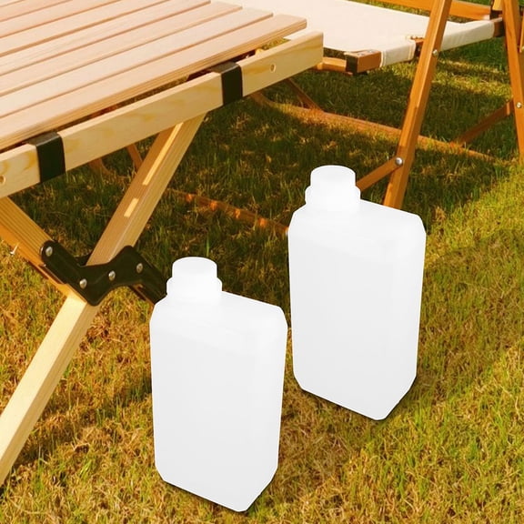 CTIRCHIU 2Pcs Empty Bottles with Caps Hdpe Material for Safe Liquid Storage 1000Ml White