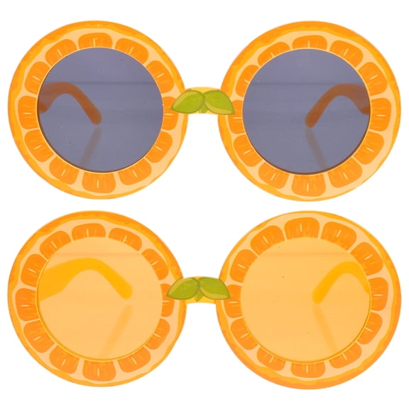 CTIRCHIU 2Pcs Fruit Shaped Lemon Sunglasses for Festive Party Use Lightweight and Easy to Clean
