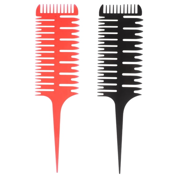 CTIRCHIU 2Pcs Hair Comb Set for Highlighting Sectioning and Styling with Fine Plastic Teeth