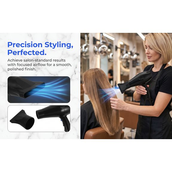CTIRCHIU 2Pcs Hair Dryer Nozzle Attachment Concentrator for Home Use Universal Black Durable Material