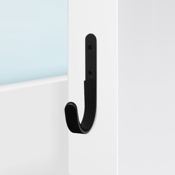 CTIRCHIU 2-Pack Black Steel Heavy Duty Garage Storage Hooks, Wall Mount Utility Hooks for Shed, Tools, Brooms, and Equipment