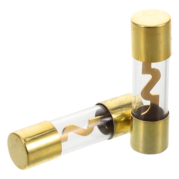 CTIRCHIU 2Pcs Inline Fuse Holder for Car Amplifier Golden Easy Installation Durable Reliable Protection