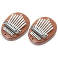 thumbnail image 1 of CTIRCHIU 2-Pack Kalimba Thumb Pianos Brown Wood Portable Musical Instruments for Beginners and Performance, 1 of 8