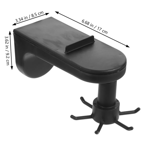 CTIRCHIU 2-Pack Kitchen Swivel Hook Utensil Hangers, Black ABS Plastic, Cooking Tool Holders for Easy Organization
