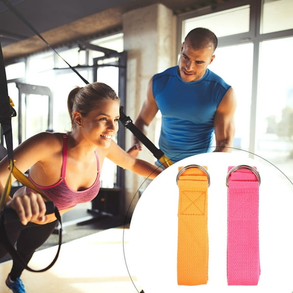 CTIRCHIU 2Pcs Fitness Pull Belts Orange for Yoga Pilates Exercise and Posture Control