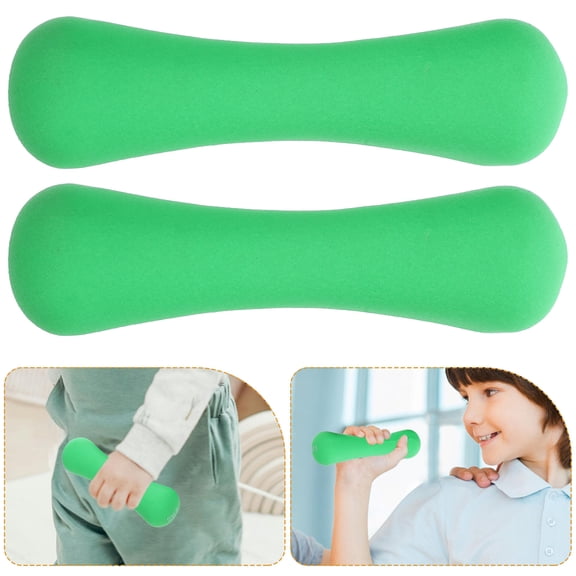 CTIRCHIU Set of 2 Light Green Plastic Bone Dumbbells for Daily Fitness, Strength Training, and Exercise Workouts