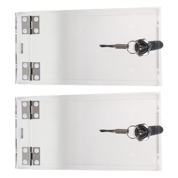 CTIRCHIU 2pcs Acrylic Cell Phone Storage Locker Box with Keys for Classroom Use