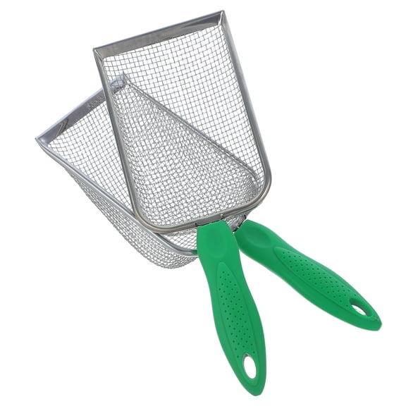 CTIRCHIU 2Pcs Metal Compost Soil Sieve with 10 Mesh Screen for Outdoor Gardening Potting Green