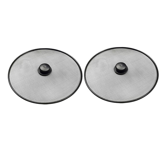 CTIRCHIU 2Pcs Oil Splatter Guard Plated Silver Mesh Covers for Frying Pans Safe Kitchen Cooking Tool