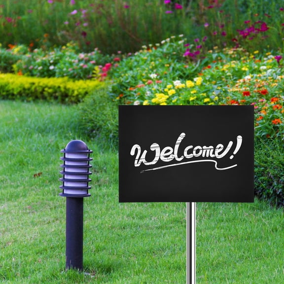 CTIRCHIU 2Pcs Weather Resistant Lawn Signs Corrugated Plastic Garden Display Boards