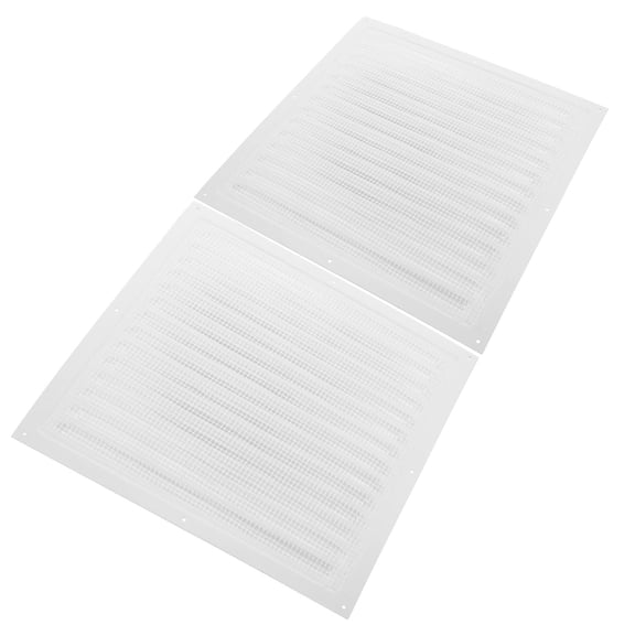 CTIRCHIU 2-Pack White Aluminum Alloy Outdoor Kitchen Ventilation Panels with Louvered Wall Vents for Enhanced Airflow