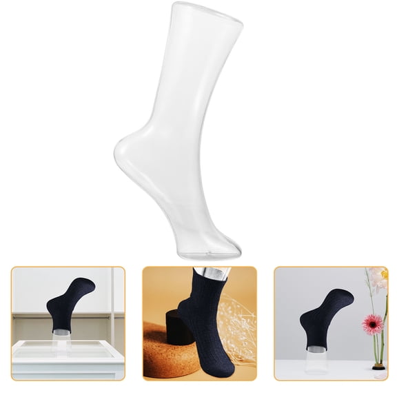 CTIRCHIU 2Pcs Plastic Clear Foot Display Stand for Socks Sandals and Jewelry Store Presentation