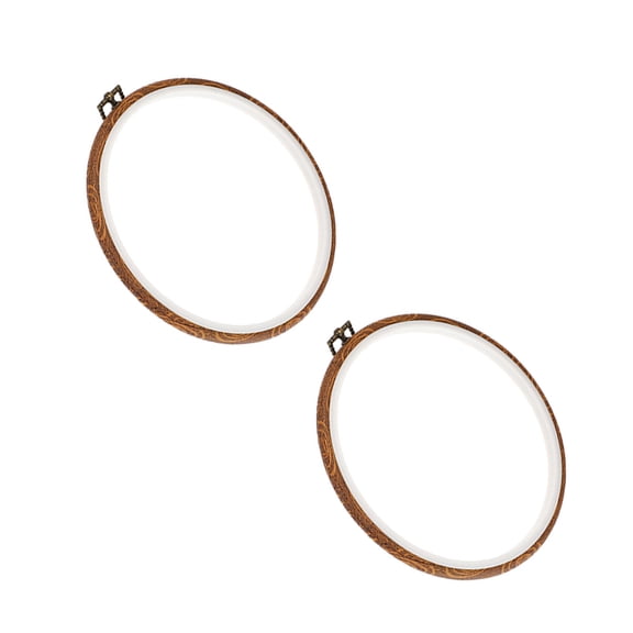 CTIRCHIU 2-Pack Round Plastic Embroidery Hoops for Sewing, Crafting, and Home Decor Projects
