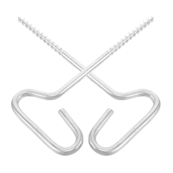 CTIRCHIU 2Pcs Portable Ice Anchor Ground Nail Plated Silver Metal for Secure Ice Fishing Shelter