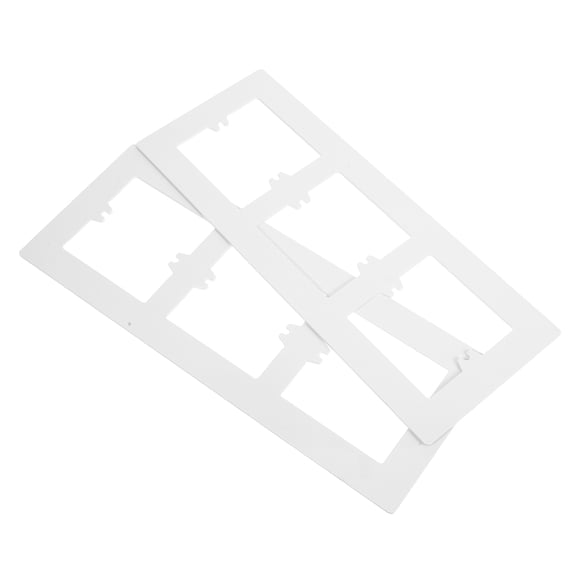 CTIRCHIU 2-Pack White Rectangular Three Gang Plate Covers for Office and Home Use
