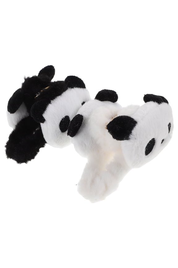 2Pcs Shark Claw Clip: Decorative Panda Hairpin for Women with Strong Grip for Sports