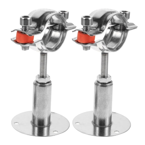 CTIRCHIU 2Pcs Metal Wine Rack Wall Mounted Single Bottle Holder Adjustable Pipe Clamp Design for Home