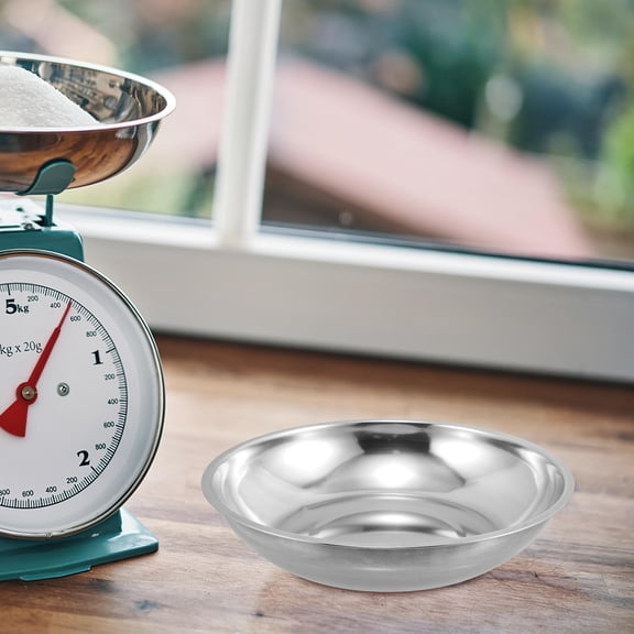 CTIRCHIU 2-Pack Heavy Duty Stainless Steel Scale Pans for Commercial and Home Use Dial Mechanical Spring Scales