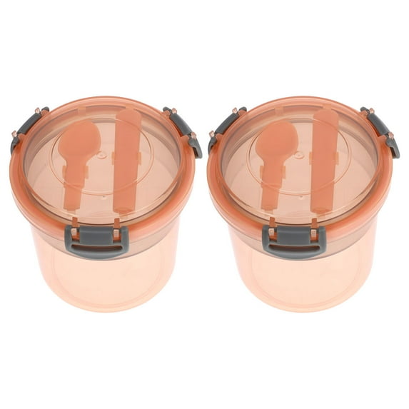 CTIRCHIU 2-Pack Round Soybean Containers for Home Use, PP Material with Tight Seal Lid