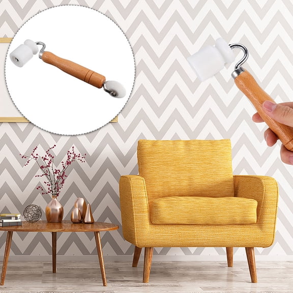 CTIRCHIU 2Pcs Texture Roller For Wallpaper Installation With Solid Wood Handle