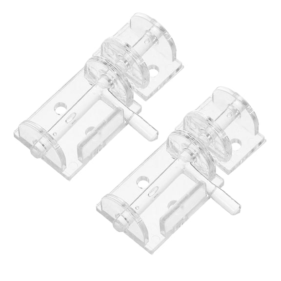 CTIRCHIU 2Pcs Transparent Acrylic Door Latch with Self Adhesive Clear Design for Indoor Privacy and Security
