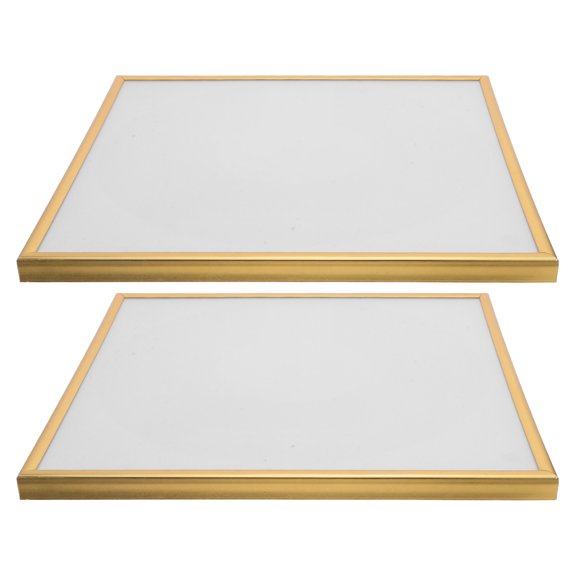 CTIRCHIU 2Pcs Vinyl Record Storage Rack Wall Frame Golden for Elegant Album Display At Home