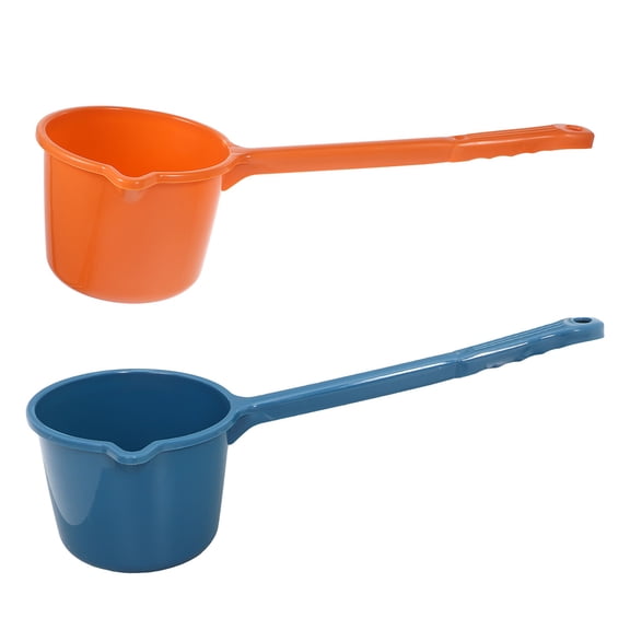 CTIRCHIU 2-Pack Bath Water Scoops with Ergonomic Handle, Large Capacity Plastic Ladles in Assorted Colors for Convenient Bathing
