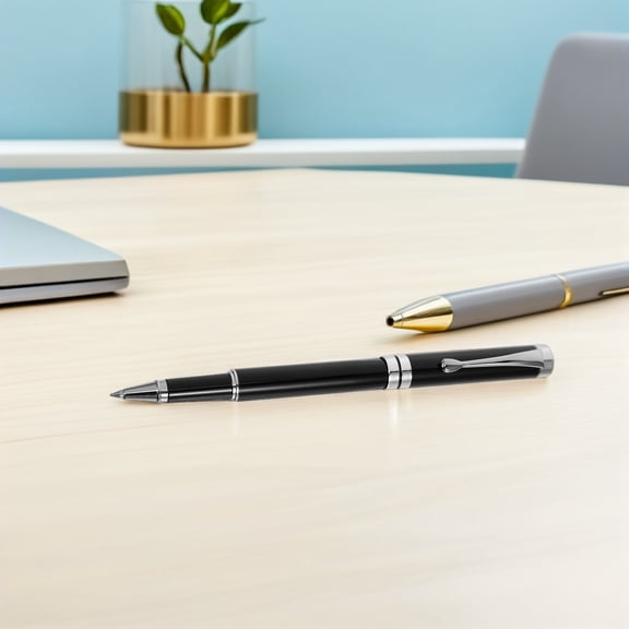 CTIRCHIU 2Pcs Weighted Metal Ballpoint Pens for Teachers Business Guest Book and Office Use