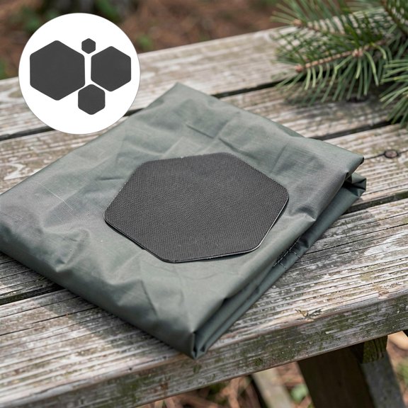 CTIRCHIU 2Sets Waterproof Grey Down Coat Repair Patches Self Stick Nylon Fabric Patch for Jackets