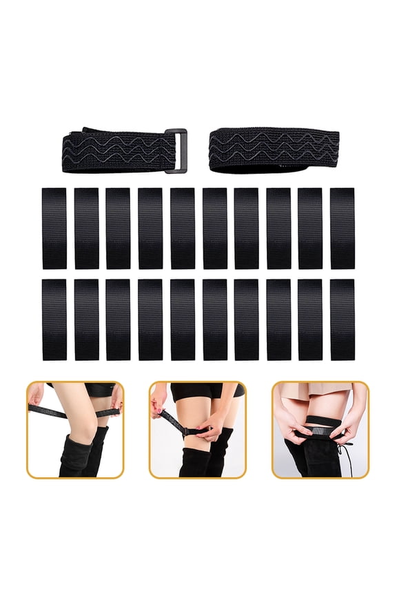 Elastic Boot Strap High Boots Fixing Accessories Black 1 Set