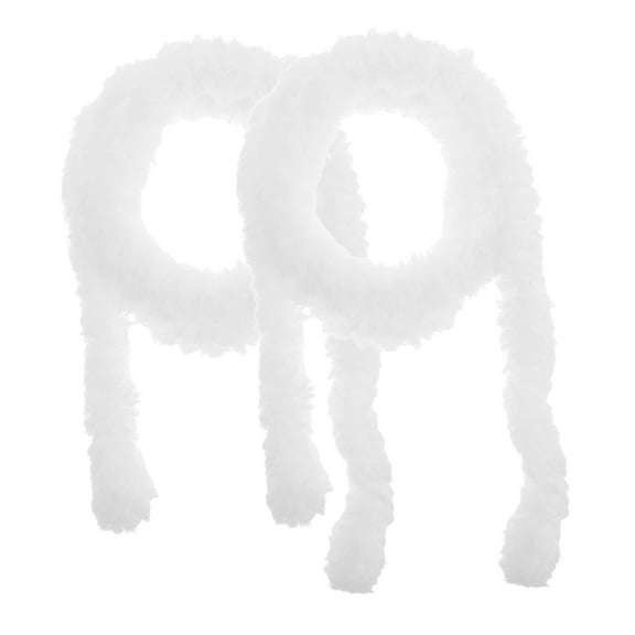 CTIRCHIU 2-Pack White Plush Coral Fleece Pipe Cleaners for Flexible Crafting, Decorations and Projects