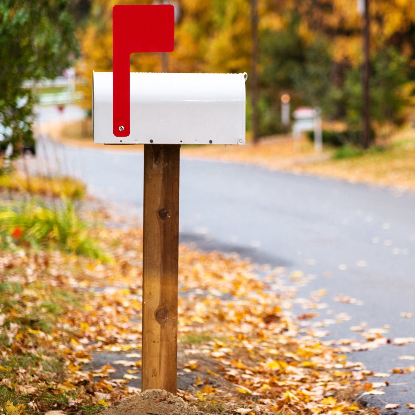 Red Flags Posts CTIRCHIU 2-Pack Red Acrylic Replacement Mailbox Flag Posts, Outdoor ...