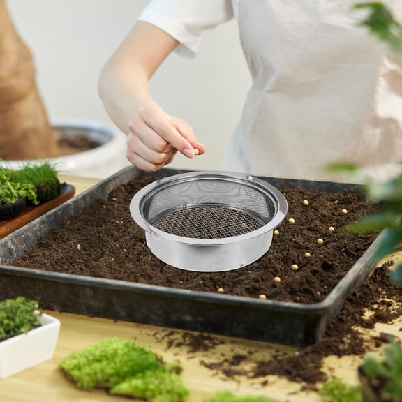 CTIRCHIU 3 Mesh Screens Garden Compost Sieve With Stainless Steel For Outdoor Use