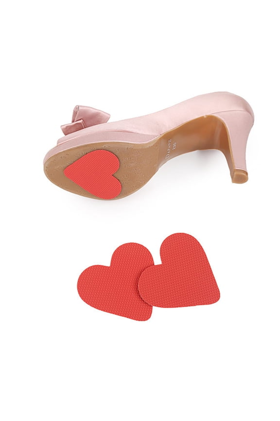 Red Noise Reduction Sole Pads for High-Heeled Shoes Anti-Skid