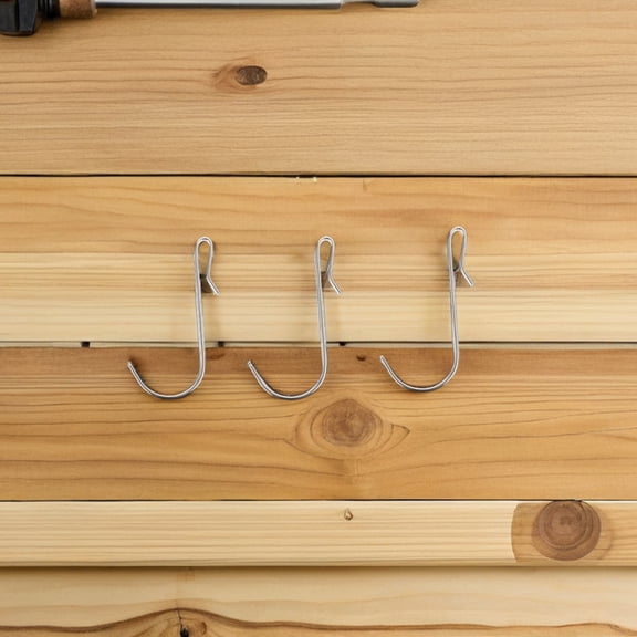 CTIRCHIU Stainless Steel Hooks Silver for Home Use J-Shaped Design