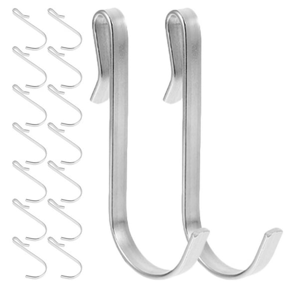 CTIRCHIU 30Pcs Stainless Steel for Hanging Wire Shelves Rustproof Silver Utility Hooks