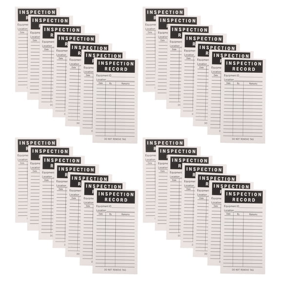 CTIRCHIU 30Pcs White Industrial Equipment Inspection Labels Self Adhesive for Maintenance and Status Tracking