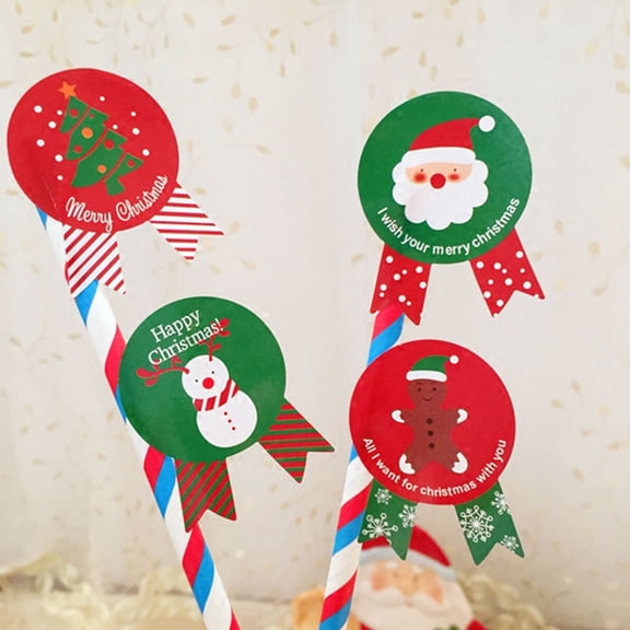 CTIRCHIU 320PCS Holiday Themed Assorted Sealing Stickers - Adhesive Labels for Cakes, Bread, Bags, and Packaging